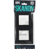Рамка 2-местная IEK SKANDY SK-F02Bl черный SK-M22-K02
